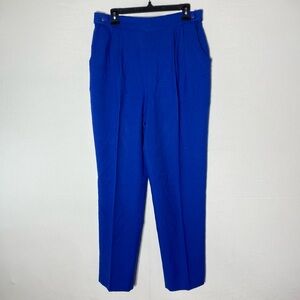Vintage 90s Panther by Pantman Blue High Rise Pleated Front Trouser Pants 12